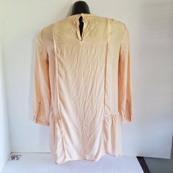 MADEWELL Etude Silk Blouse in Peach XS - Picture 5 of 11